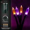 Orange Purple Halloween Lights,Battery Operated 33ft 100 LED Mini String Lights Waterproof Halloween Lights with 8 Modes & Timer Function for Halloween Decorations
